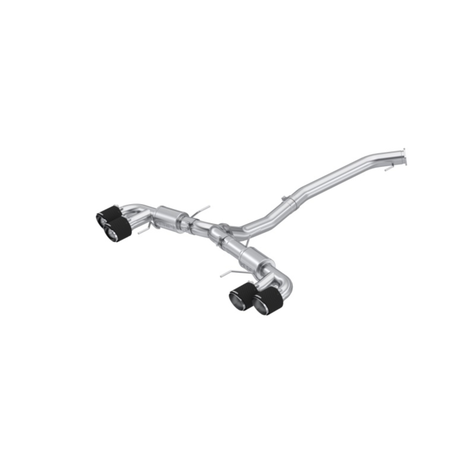 Picture of MBRP 2009-2023 Nissan GTR 3.8L Stainless Steel 3.5in Cat-Back, Dual Split Rear Quad Carbon Tips