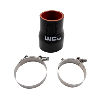 Picture of Wehrli 2.375in x 3in ID Straight Reducer 4.5in Long Silicone Boot and Clamp Kit