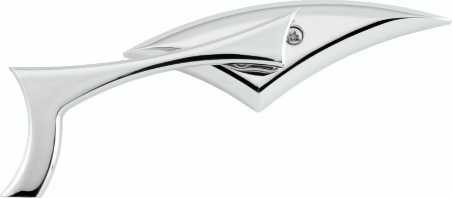Picture of BikeMaster Sickle Mirrors w/10mm/Yam 10mm/HD Adapters - Pair - Aluminum/Chrome