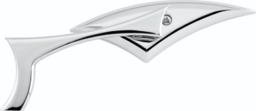 Picture of BikeMaster Sickle Mirrors w/10mm/Yam 10mm/HD Adapters - Pair - Aluminum/Chrome