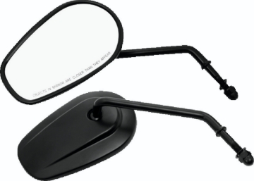 Picture of Bikers Choice Black Tapered Long Stem Mirrors Pr
