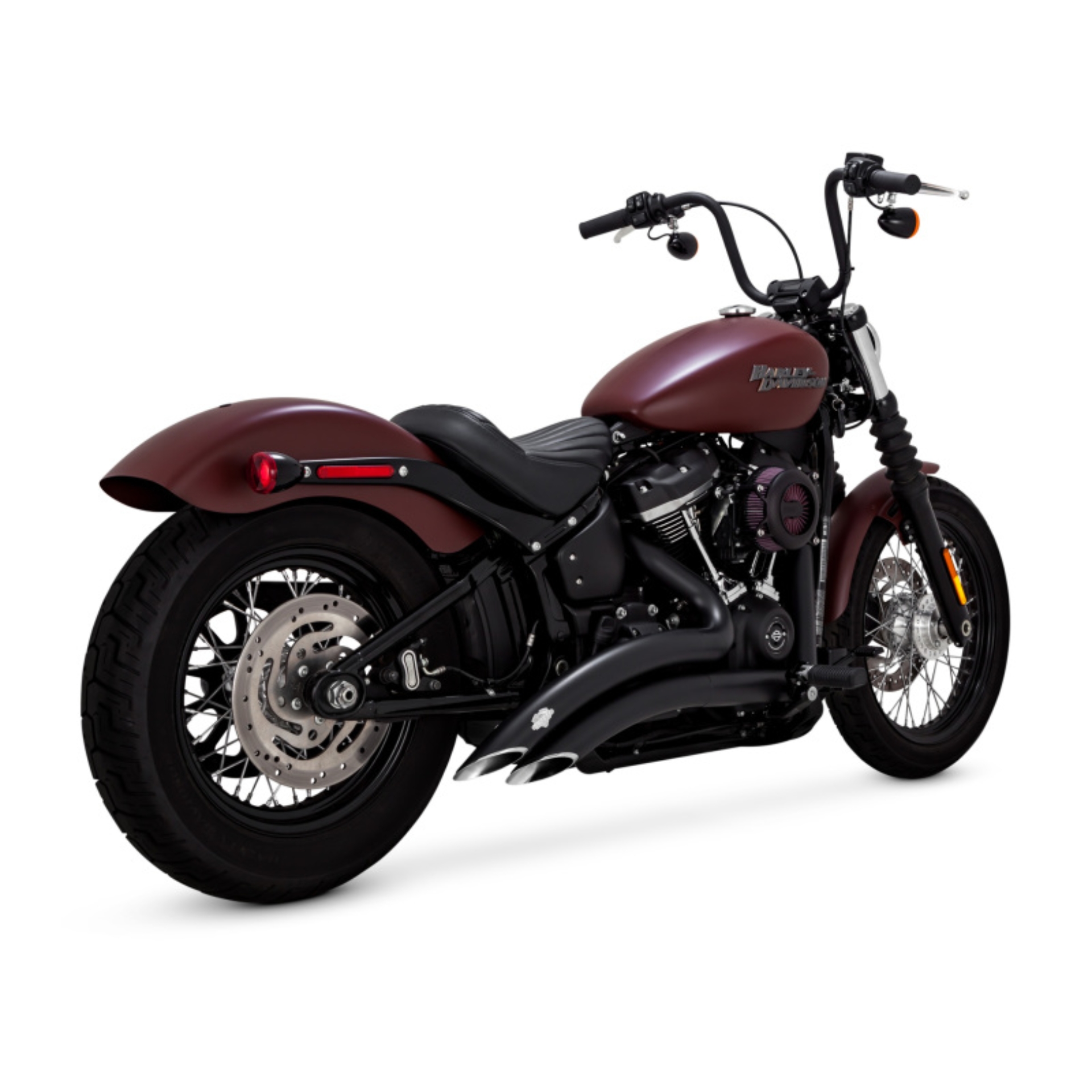 Picture of Vance & Hines HD Softail 18-22 St Bob Big Radius 2-2 Black PCX Full System Exhaust