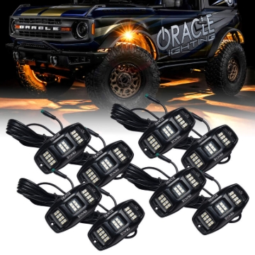 Picture of Oracle Underbody RGB+W Wheel Well Rock Light Kit - 8 PCS - ColorSHIFT