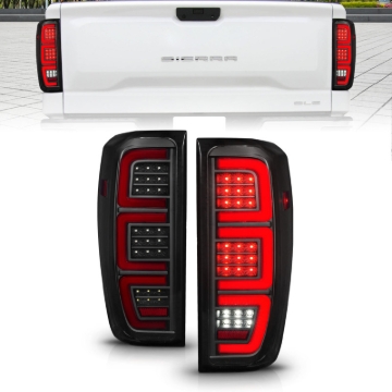 Picture of ANZO 19-23 GMC Sierra 1500/2500HD/3500HD Smoke Black Replacement Full LED Bar Tail Light