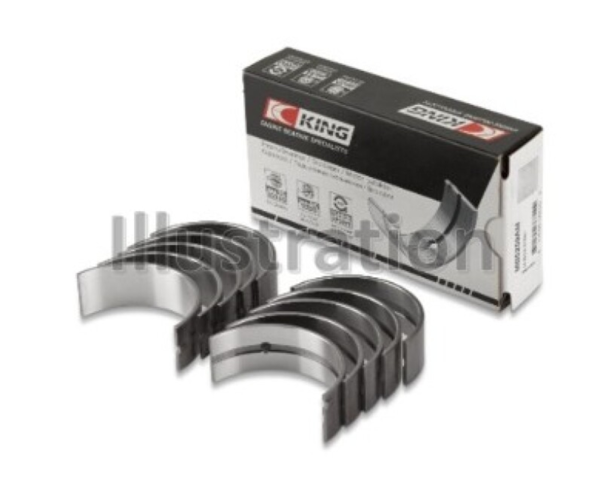 Picture of King Engine Bearings Mitsubishi 4G93 SOHC (Size 0.5) Main Bearing Set