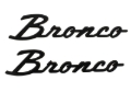 Picture of Ford Racing 2021+ Bronco Classic Script Fender Badges - Matte Black (Pair)
