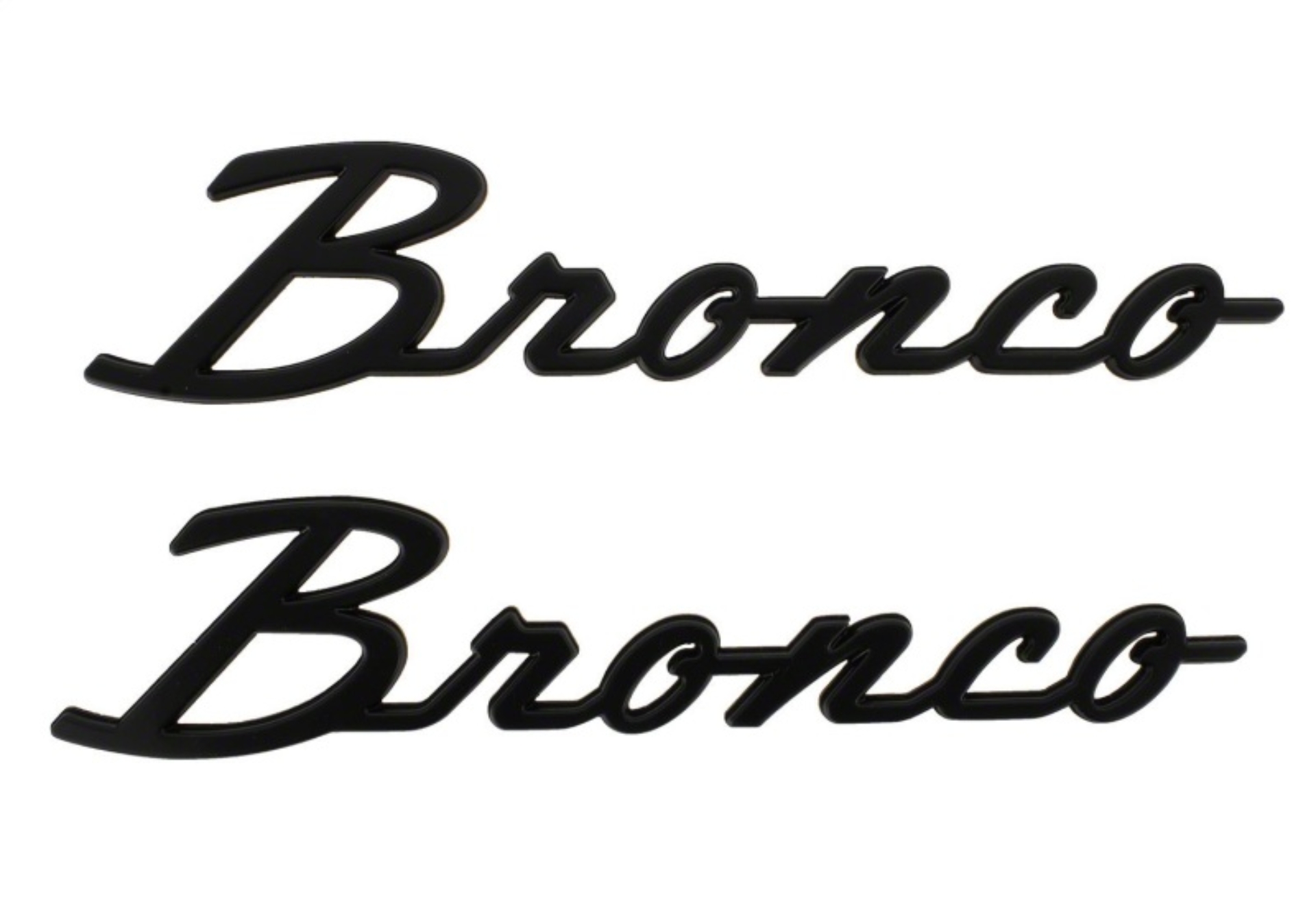 Picture of Ford Racing 2021+ Bronco Classic Script Fender Badges - Matte Black (Pair)