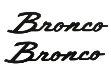 Picture of Ford Racing 2021+ Bronco Classic Script Fender Badges - Matte Black (Pair)