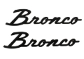 Picture of Ford Racing 2021+ Bronco Classic Script Fender Badges - Matte Black (Pair)