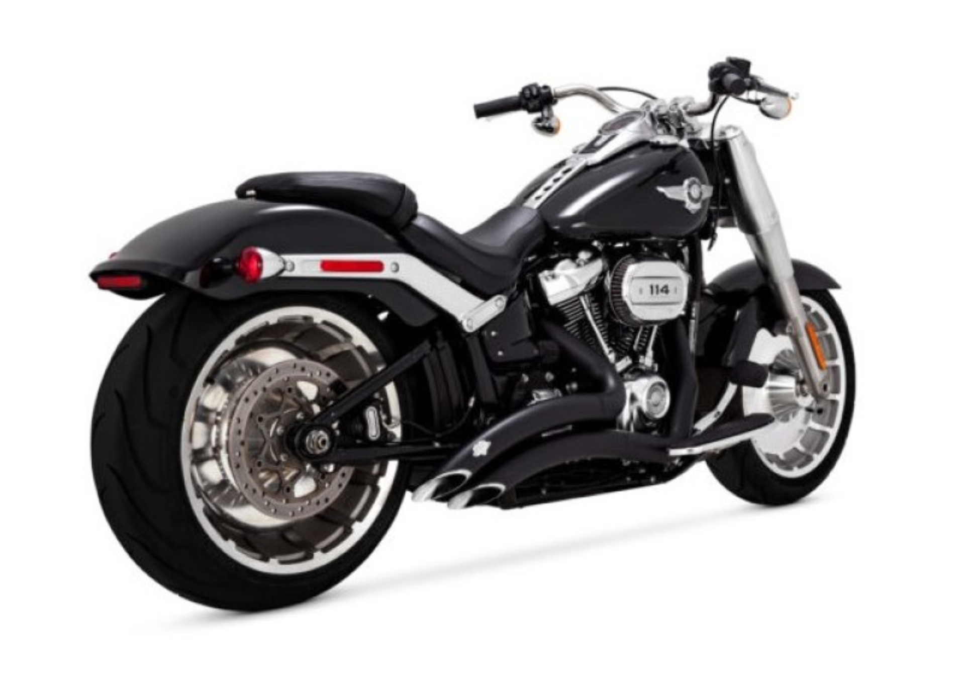 Picture of Vance & Hines HD 18-22 Fatboy/Breakout Big Radius 2-2 Black PCX Full System Exhaust