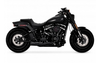 Picture of Vance & Hines HD Softail Fat Bob 18-22 Hi-Output 2-1 Black PCX Full System Exhaust