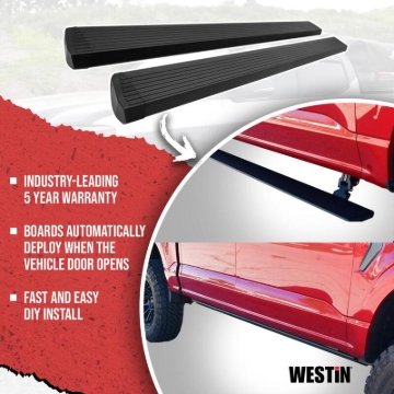 Picture of Westin Ram 09-18 Ram 1500 CC Pro-e Electric Running Boards - Tex. Blk