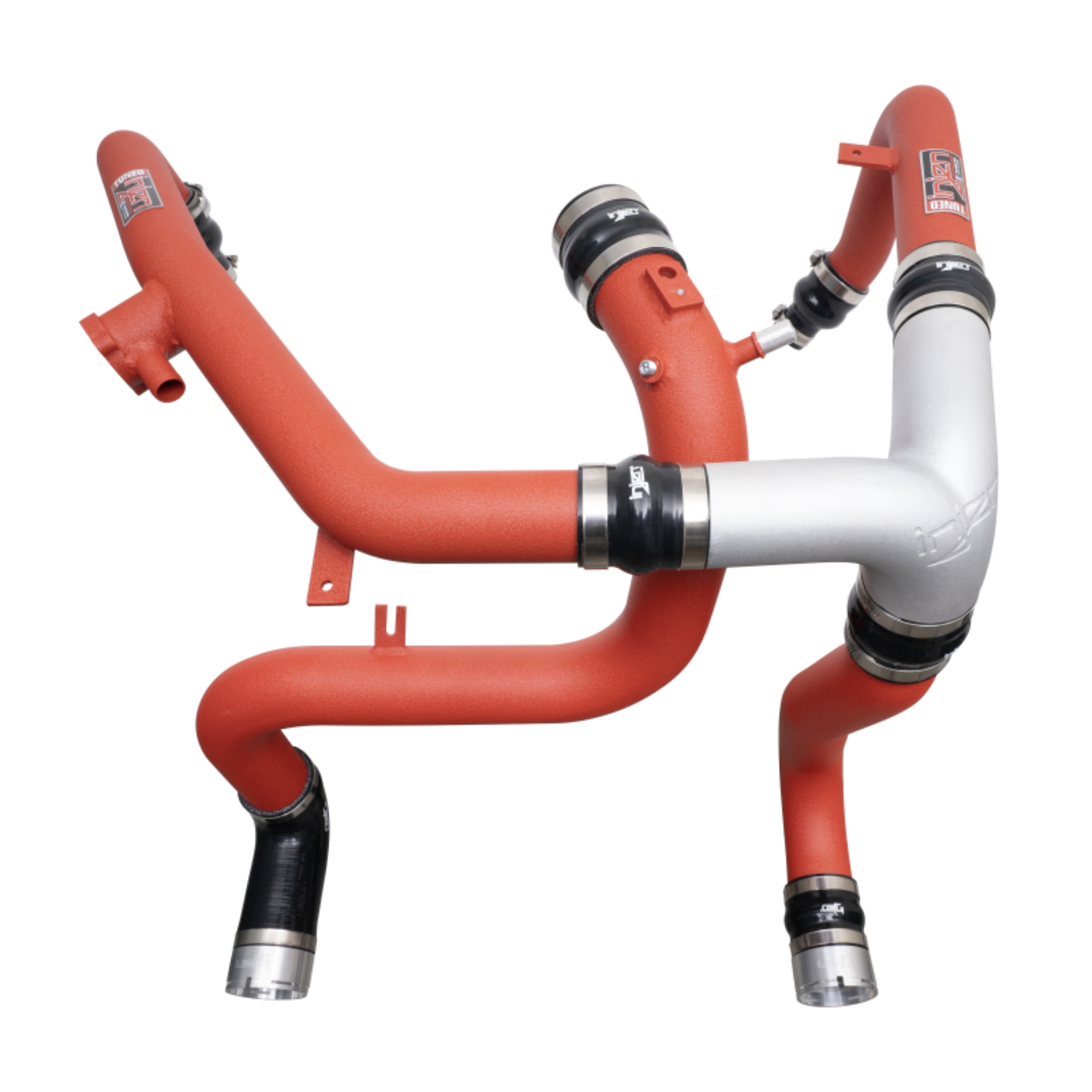 Picture of Injen 21-23 Ford Bronco 2.7L V6 (TT) EcoBoost SES Intercooler Pipes - Wrinkle Red