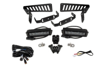 Picture of Diode Dynamics 18-21 Jeep JL Wrangler/Gladiator SS6 Cowl LED Bracket Kit - White Driving