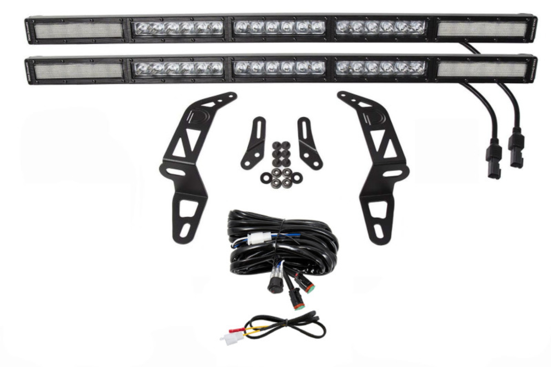 Picture of Diode Dynamics 18-21 Jeep JL Wrangler/Gladiator SS30 Bumper Bracket Kit - White Combo Dual
