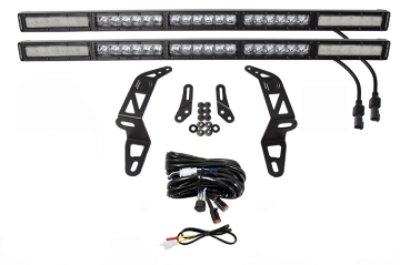 Picture of Diode Dynamics 18-21 Jeep JL Wrangler/Gladiator SS30 Bumper Bracket Kit - White Combo Dual