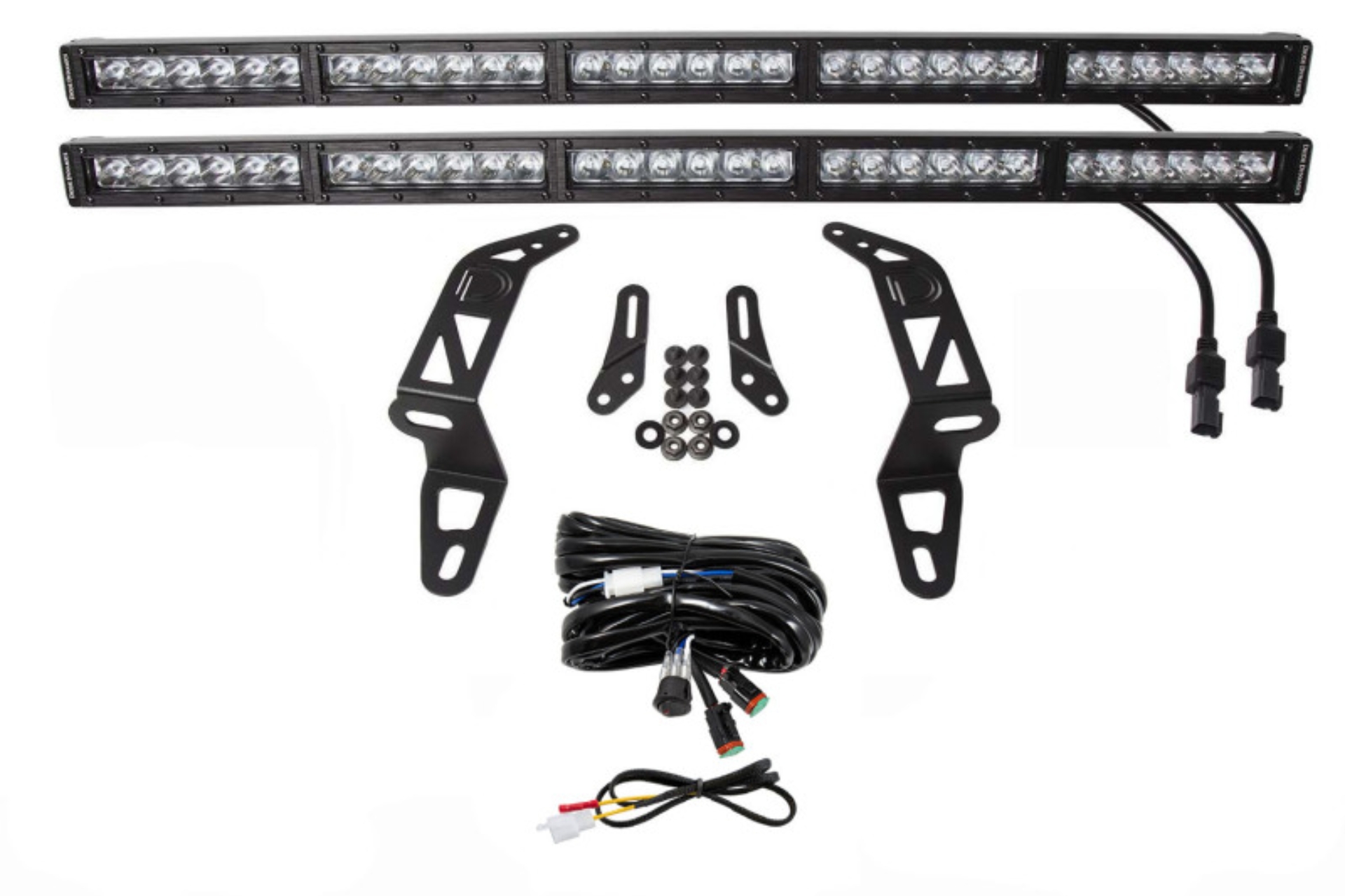 Picture of Diode Dynamics 18-21 Jeep JL Wrangler/Gladiator SS30 Bumper Bracket Kit - White Driving Dual
