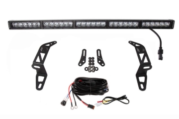 Picture of Diode Dynamics 18-21 Jeep JL Wrangler/Gladiator SS30 Bumper Bracket Kit - White Driving (Single)