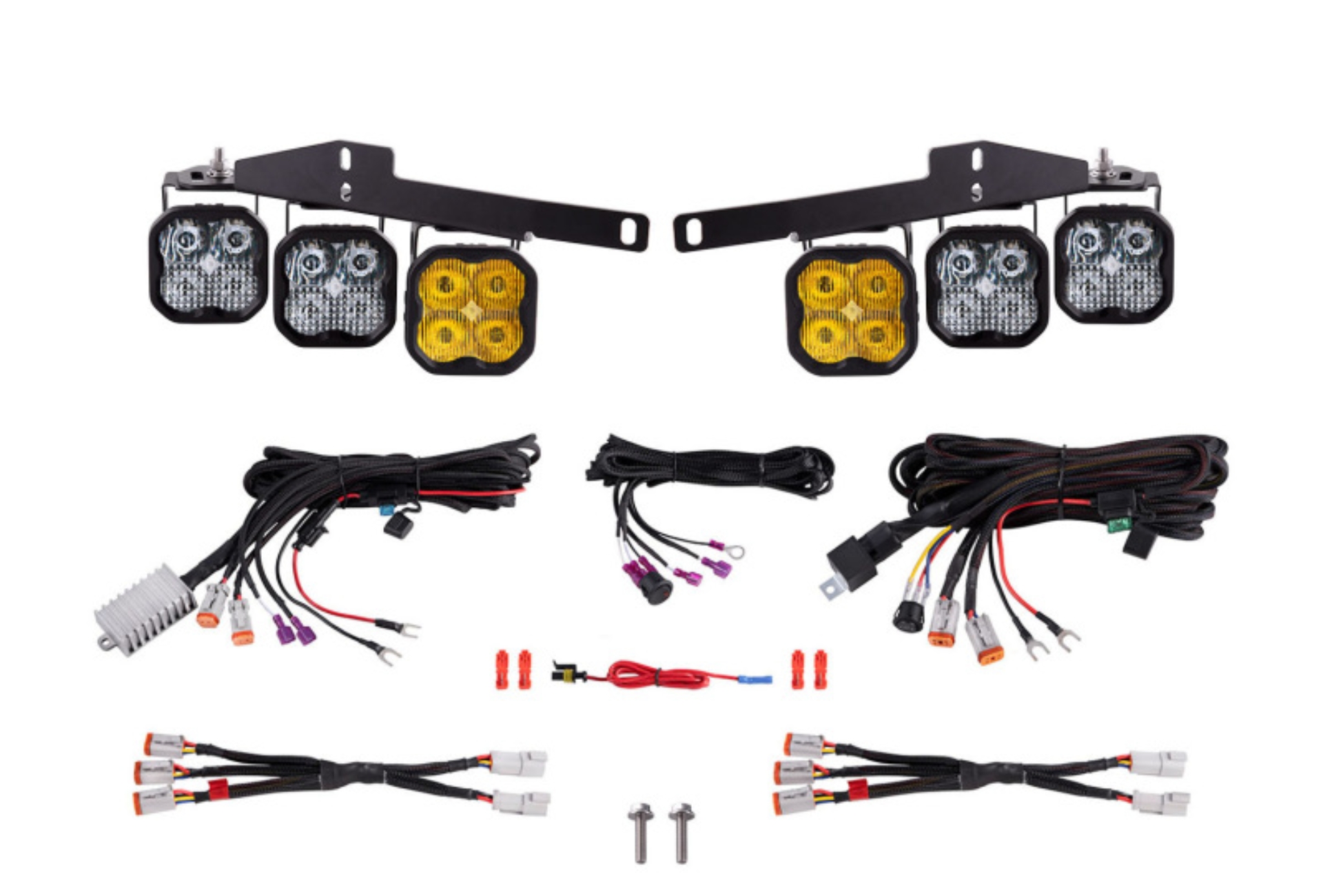 Picture of Diode Dynamics 17-20 Ford Raptor SS3 LED Fog Light Kit - Yellow Pro