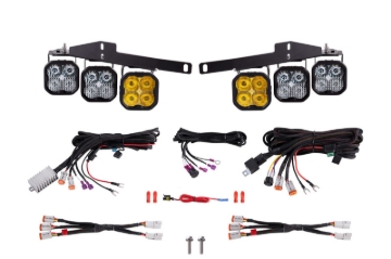Picture of Diode Dynamics 17-20 Ford Raptor SS3 LED Fog Light Kit - Yellow Pro