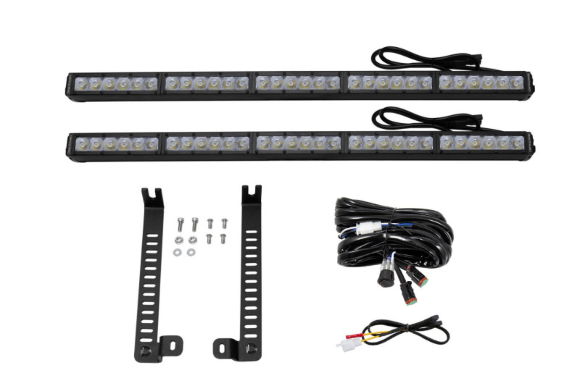 Picture of Diode Dynamics 14-19 Toyota 4Runner SS30 Dual Stealth Lightbar Kit - White Driving