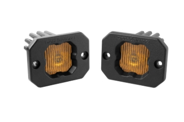 Picture of Diode Dynamics Stage Series C1 LED Pod - Yellow SAE Fog Flush ABL (Pair)