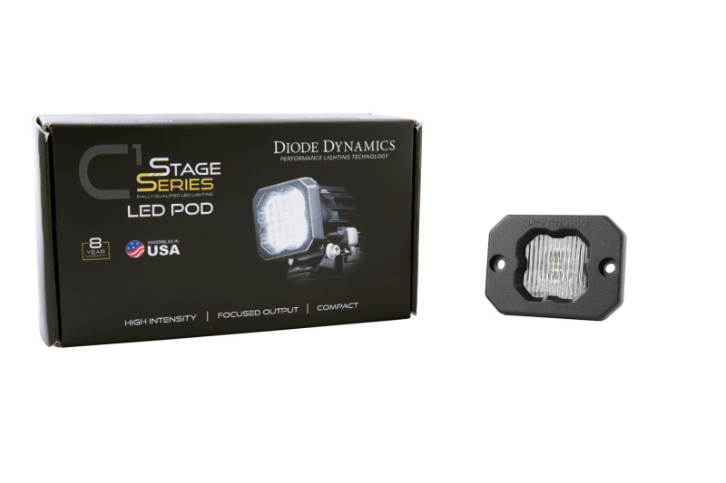 Picture of Diode Dynamics Stage Series C1 LED Pod - White SAE Fog Flush ABL Each