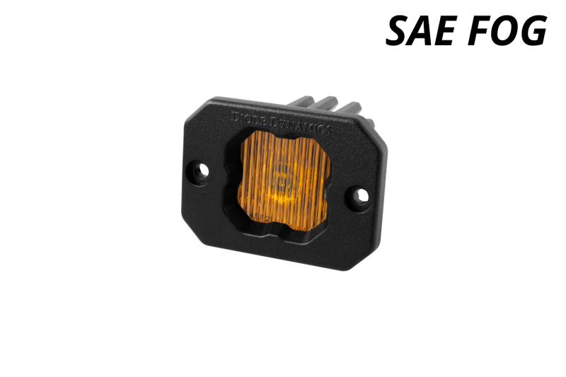 Picture of Diode Dynamics Stage Series C1 LED Pod - Yellow SAE Fog Flush ABL Each