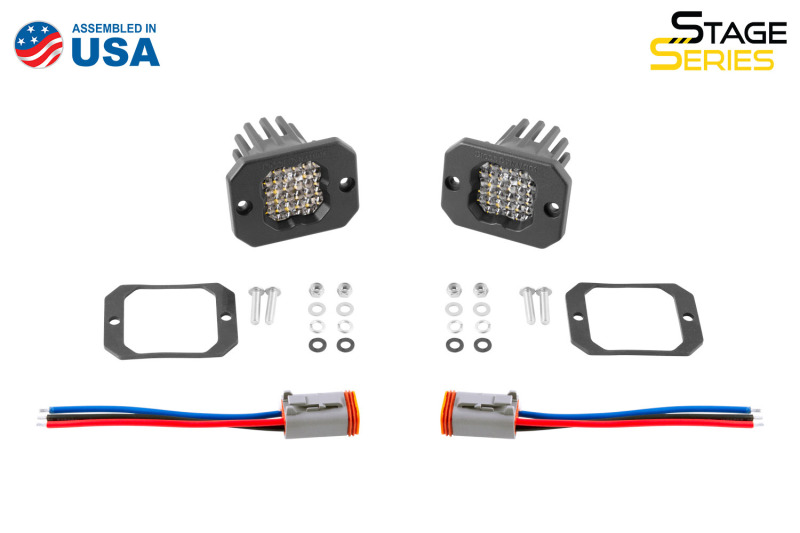 Picture of Diode Dynamics Stage Series C1 LED Pod Pro - White Flood Flush ABL (Pair)
