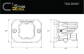 Picture of Diode Dynamics Stage Series C1 LED Pod Sport - White Flood Flush RBL (Pair)