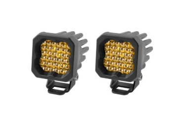 Picture of Diode Dynamics Stage Series C1 LED Pod Pro - Yellow Flood Standard ABL (Pair)