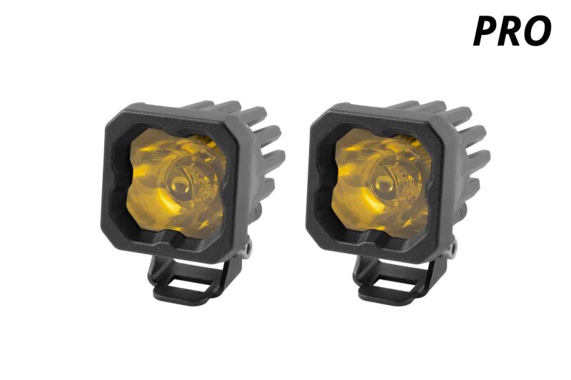 Picture of Diode Dynamics Stage Series C1 LED Pod Pro - Yellow Spot Standard ABL (Pair)