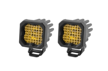 Picture of Diode Dynamics Stage Series C1 LED Pod Pro - Yellow Wide Standard ABL (Pair)