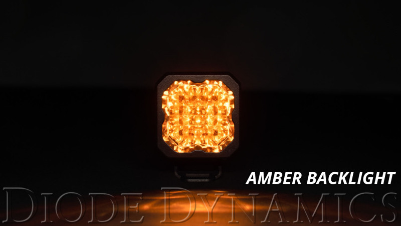 Picture of Diode Dynamics Stage Series C1 LED Pod Sport - Yellow Flood Standard ABL (Pair)
