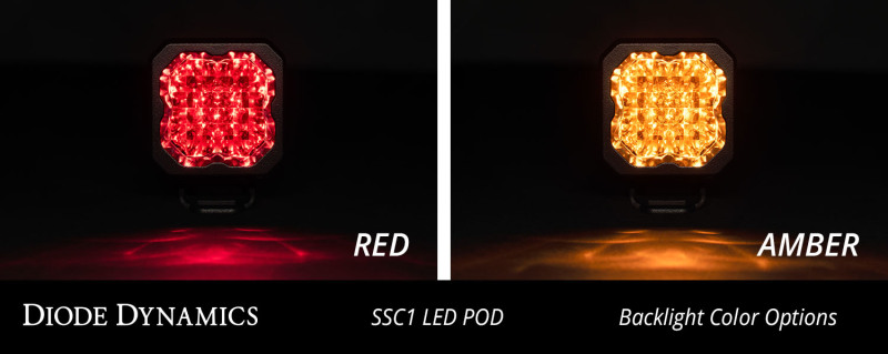 Picture of Diode Dynamics Stage Series C1 LED Pod Sport - White Flood Standard RBL (Pair)