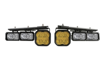 Picture of Diode Dynamics 2021 Ford Bronco Stage Series Fog Pocket Kit - Yellow Pro