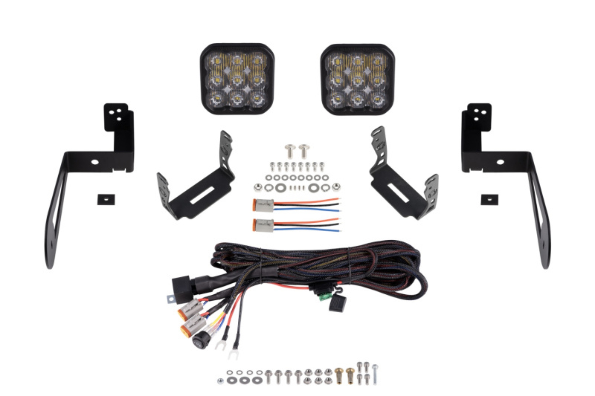 Picture of Diode Dynamics Jeep JK SS5 CrossLink Bumper Lightbar Kit Sport Driving