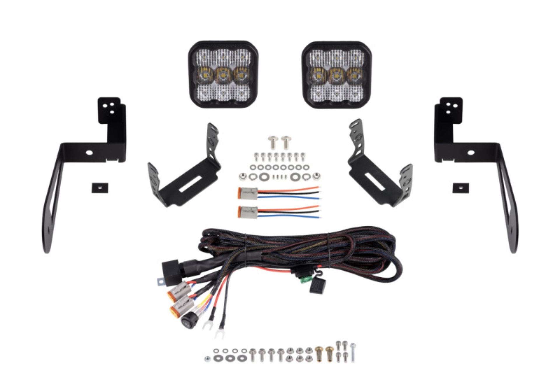 Picture of Diode Dynamics Jeep JK SS5 CrossLink Bumper Lightbar Kit Pro Combo
