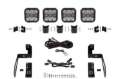 Picture of Diode Dynamics Jeep JK SS5 4-Pod CrossLink Grille Lightbar Kit Pro - White Combo