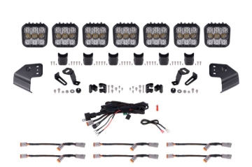 Picture of Diode Dynamics Bronco SS5 Sport CrossLink Windshield - White Combo Lightbar Kit