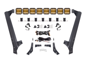 Picture of Diode Dynamics Jeep JK SS5 Sport CrossLink Windshield - Yellow Combo Lightbar Kit