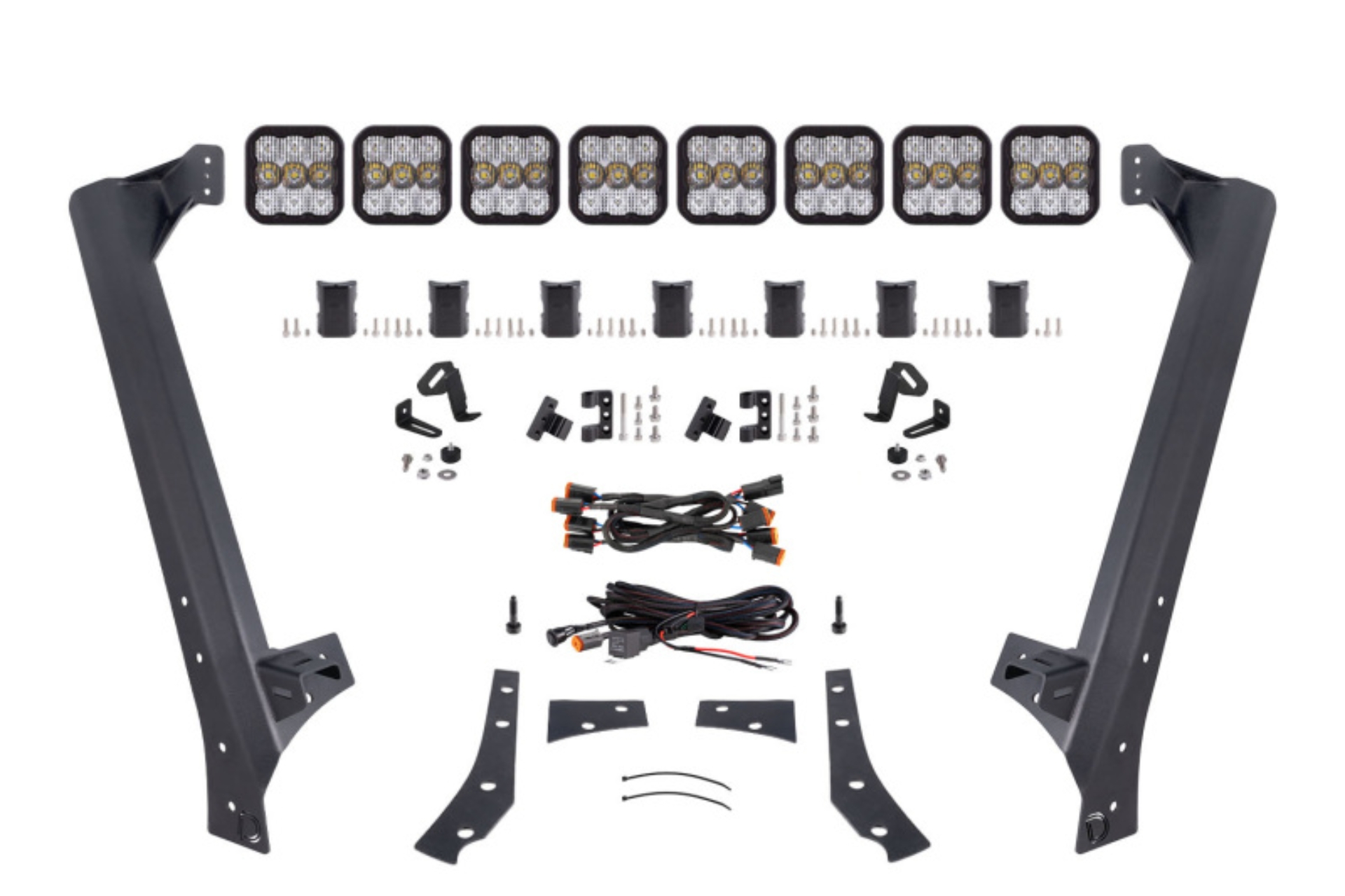 Picture of Diode Dynamics Jeep JK SS5 Sport CrossLink Windshield - White Combo Lightbar Kit