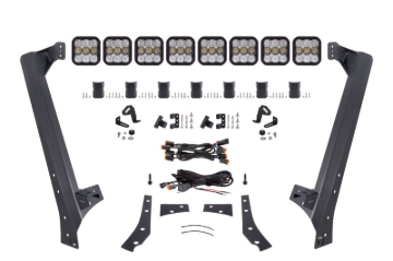 Picture of Diode Dynamics Jeep JK SS5 Sport CrossLink Windshield - White Combo Lightbar Kit