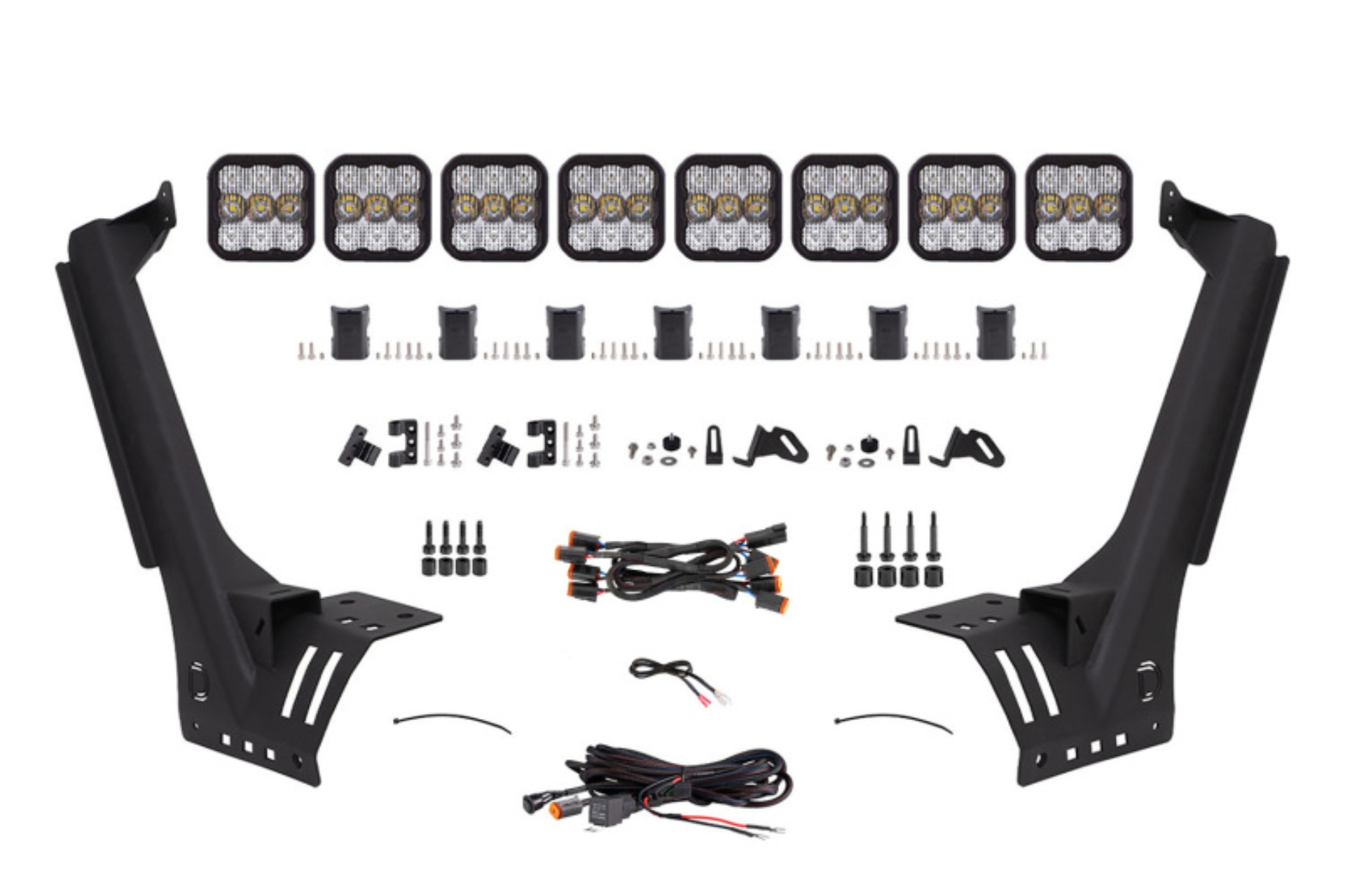 Picture of Diode Dynamics Jeep JL SS5 Sport CrossLink Windshield - White Combo Lightbar Kit