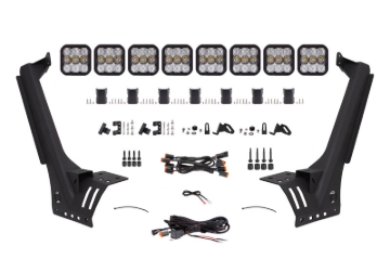 Picture of Diode Dynamics Jeep JL SS5 Sport CrossLink Windshield - White Combo Lightbar Kit
