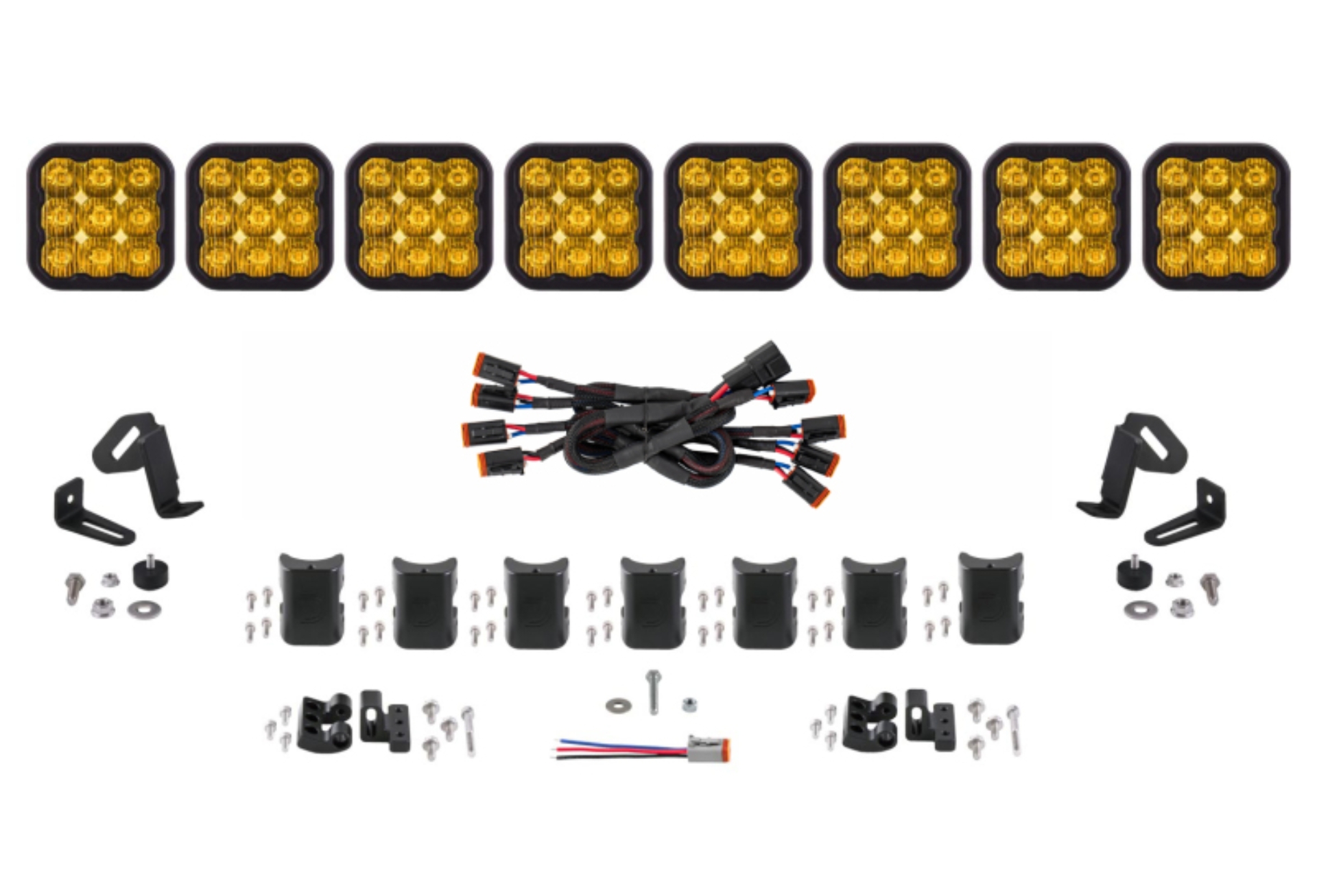 Picture of Diode Dynamics SS5 Sport Universal CrossLink 8-Pod Lightbar - Yellow Driving