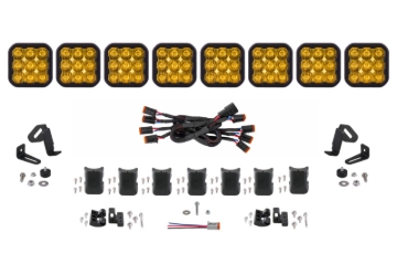 Picture of Diode Dynamics SS5 Sport Universal CrossLink 8-Pod Lightbar - Yellow Driving