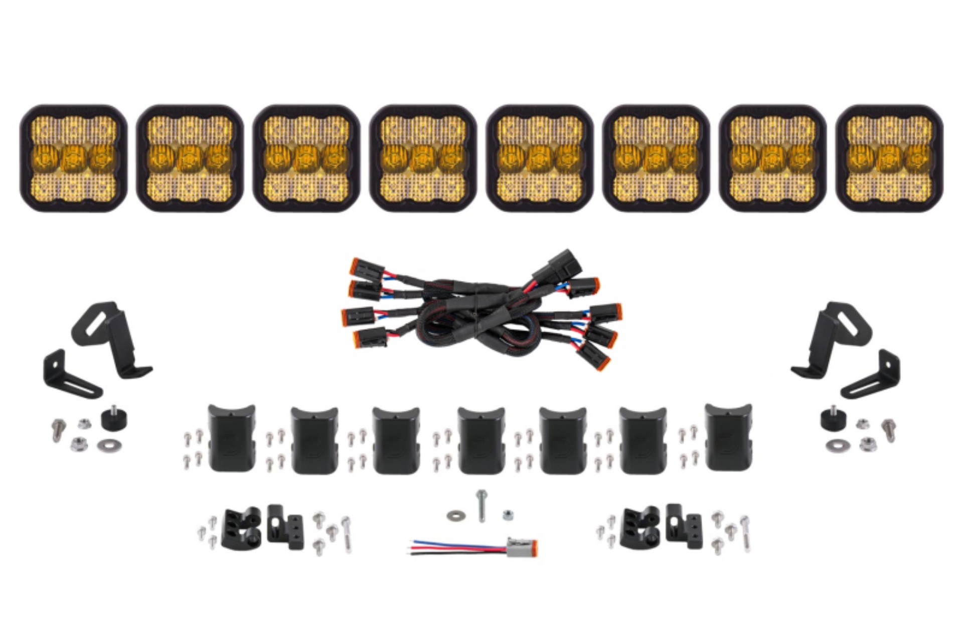 Picture of Diode Dynamics SS5 Sport Universal CrossLink 8-Pod Lightbar - Yellow Combo