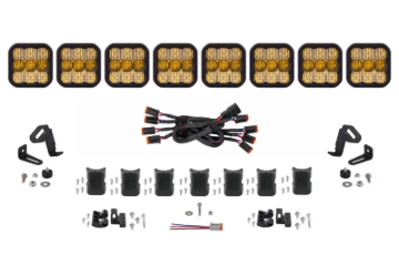 Picture of Diode Dynamics SS5 Sport Universal CrossLink 8-Pod Lightbar - Yellow Combo