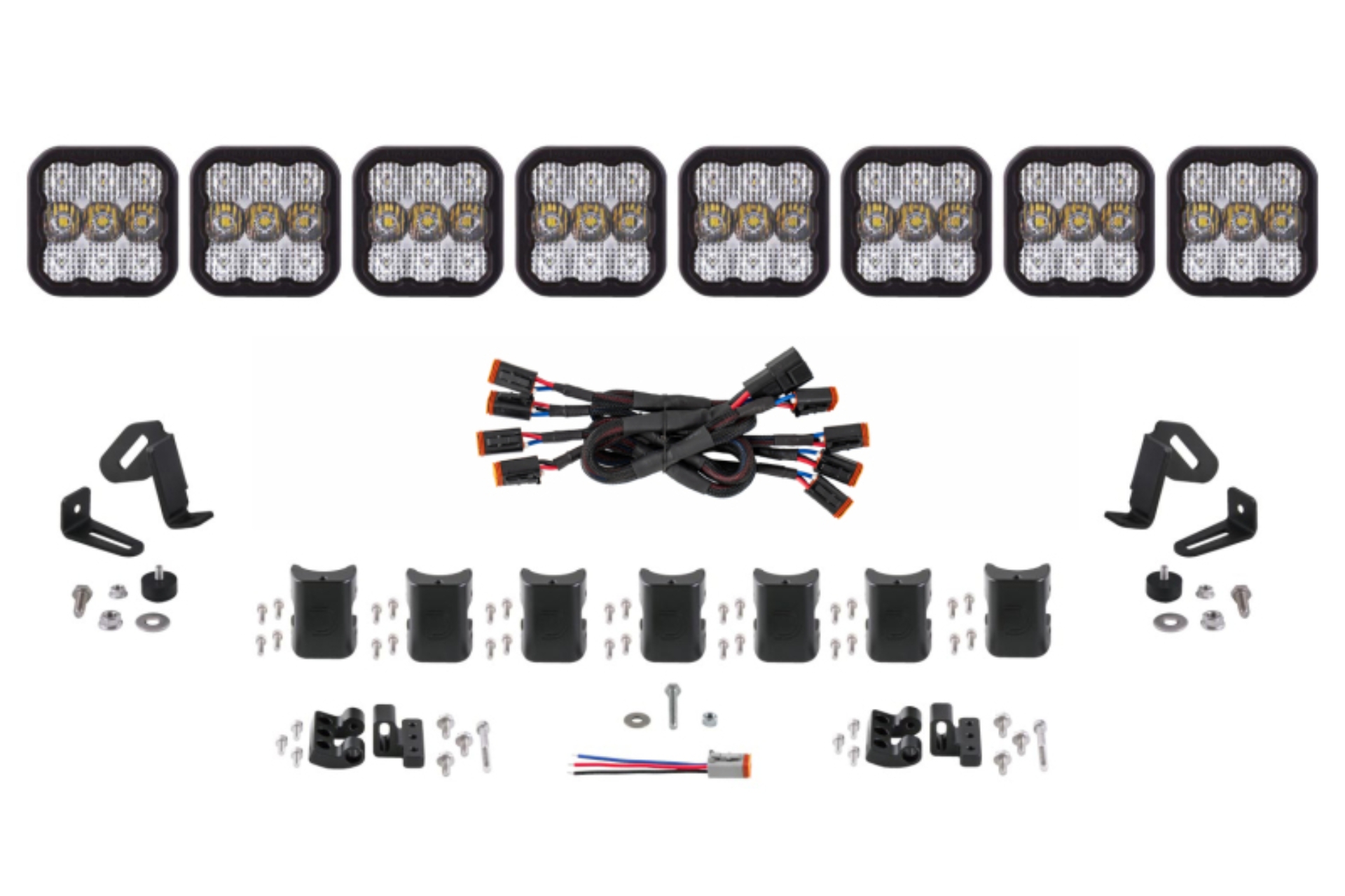 Picture of Diode Dynamics SS5 Sport Universal CrossLink 8-Pod Lightbar - White Combo